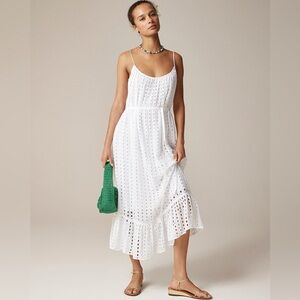 NWT J.Crew Oval Eyelet Midi Dress